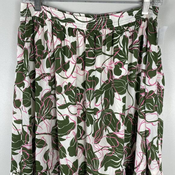 Parker Midi Floral Tier Skirt Spring Woman’s Sz 6 Beachy Cruise Feminine New - Picture 5 of 9